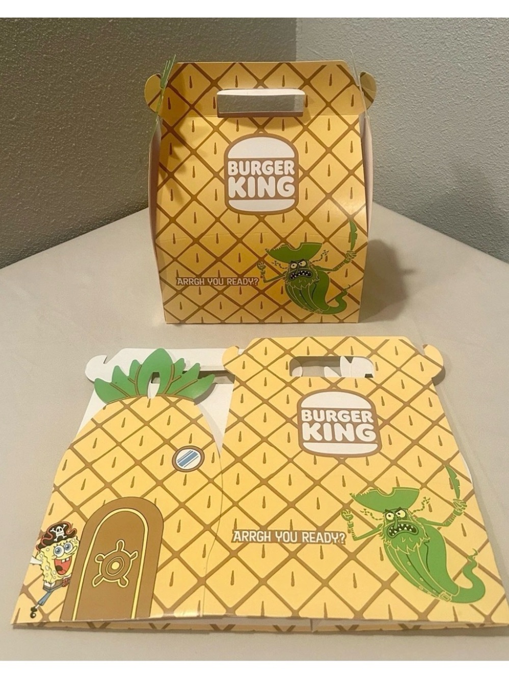 Burger King Pineapple Kids Meal Box - Yellow Collectible